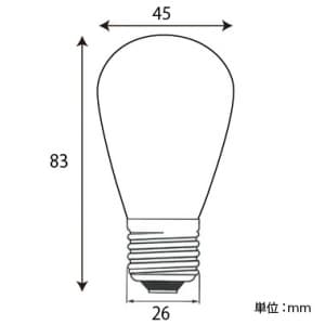 アサヒ ロングライフ10000 サイン球 ST45 110V10W 全光束:50lm 口金:E26 ホワイト ロングライフ10000 サイン球 ST45 110V10W 全光束:50lm 口金:E26 ホワイト ロングST45E26110V-10W(W) 画像3