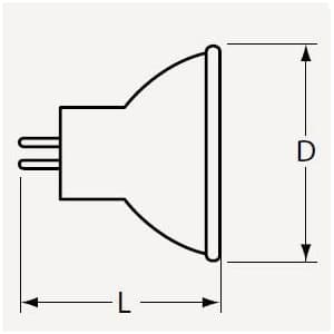 ウシオ ダイクロイックミラー付ハロゲンランプ JRφ35 12V 20W 中角 GZ4口金 ダイクロイックミラー付ハロゲンランプ JRφ35 12V 20W 中角 GZ4口金 JR12V20WLM/K3-H 画像2