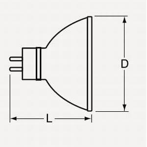 ウシオ ハロゲンランプ JRφ50 12V 75W形 中角 GU5.3口金 ハロゲンランプ JRφ50 12V 75W形 中角 GU5.3口金 JR12V50WLM/K-H 画像2