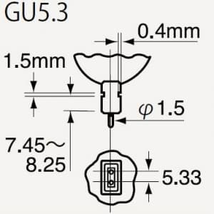 ウシオ ハロゲンランプ JRφ50 12V 75W形 中角 GU5.3口金 ハロゲンランプ JRφ50 12V 75W形 中角 GU5.3口金 JR12V50WLM/K-H 画像3