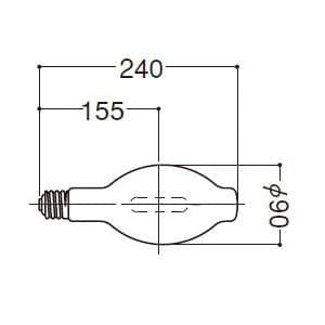 岩崎電気 【生産完了品】アイ セルフバラスト水銀ランプ 透明形 250W BH200220V250W