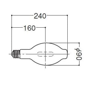 岩崎電気 【生産完了品】アイ セルフバラスト水銀ランプ 透明形 300W BH200/220V300W