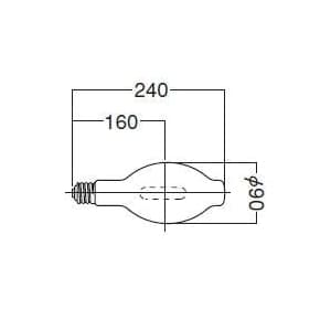 岩崎電気 【生産完了品】アイ水銀ランプ 透明形 250W H250