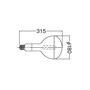 岩崎電気 【生産完了品】アイ水銀ランプ 透明反射形 250W HR250N