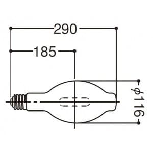 岩崎電気 【生産完了品】5波長域メタルハライドランプ UVカットタイプ 300W M300LSHUUVC