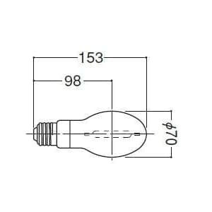 【生産完了品】高圧ナトリウムランプ NH70N