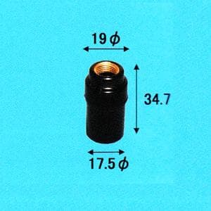 アサヒ E12 豆ソケット 黒 184140_asahi