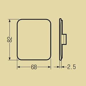 未来工業 プラモール用 モール用スイッチボックス(ホテル用)専用ブランクカバー  ライトブルー MSB-M2FL