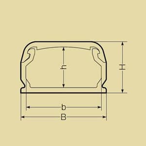 未来工業 Eモール VVFケーブル用モール 全長1m 0号 カベ白 Eモール VVFケーブル用モール 全長1m 0号 カベ白 EML-0W 画像3