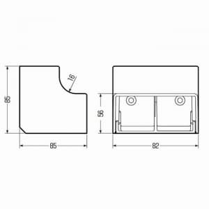 未来工業 ウォールダクト用 入ズミ グレー OA用 ウォールダクト用 入ズミ グレー OA用 WDI-5375G 画像3