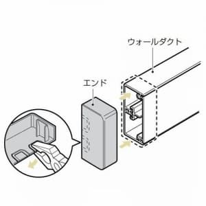 未来工業 ウォールダクト用 エンド グレー OA用 ウォールダクト用 エンド グレー OA用 WDE-5375G 画像2