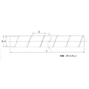 JAPPY スパイラルチューブ 柔軟タイプ ナチュラル(乳白色) 内径:4.0mm 長さ:100m スパイラルチューブ 柔軟タイプ ナチュラル(乳白色) 内径:4.0mm 長さ:100m JS-4 画像2