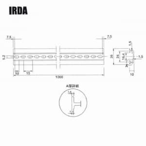 JAPPY DINレール 長さ:1000mm 幅:35mm 高さ:10mm 板厚:1.5mm DINレール 長さ:1000mm 幅:35mm 高さ:10mm 板厚:1.5mm IRDA-100 画像2