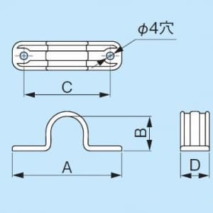 因幡電工 【限定特価】両サドル VP管用サドル 適合サイズ:ND-25 両サドル VP管用サドル 適合サイズ:ND-25 VS-25 画像3