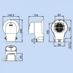 因幡電工 ウォールコーナー エアコンキャップ/換気エアコン用 壁面取り出し用 大口径タイプ ブラウン ウォールコーナー エアコンキャップ/換気エアコン用 壁面取り出し用 大口径タイプ ブラウン SWX-77L-B 画像3