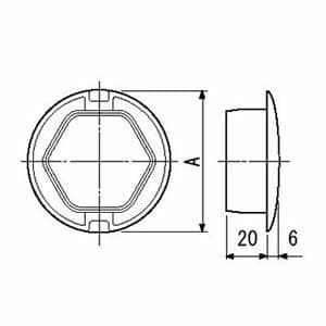 因幡電工 ウォールキャップ穴ぶた ウォールキャップ穴ぶた WM-65-I 画像2