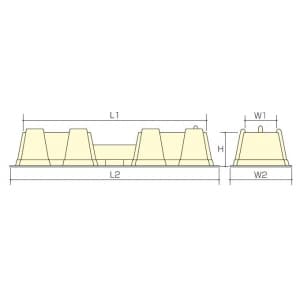 ユーシー産業 ルームエアコン室外機用据付台 エバロック&#8545; 耐荷重50kg ルームエアコン室外機用据付台 エバロック? EL-410 画像2