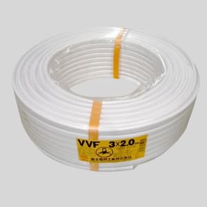 富士電線工業株式会社 VVF2.0×3C(黒白赤) 1巻100mその他 - その他