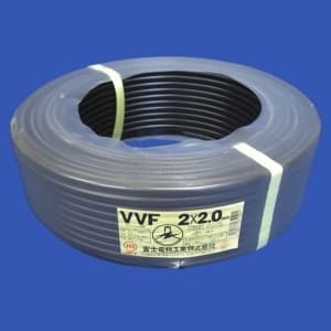 VVF2.0×2Cクロ (富士電線)｜2心｜電線(ケーブル)｜電材堂【公式】