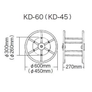 KD-60 (ジェフコム)｜電線リール・CD管リール・ロープリール｜工具