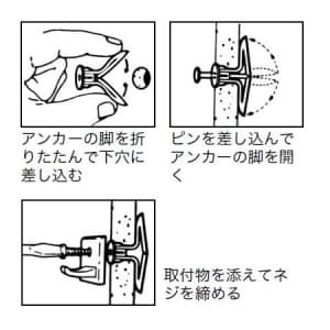 ジェフコム トグラーアンカー 適用板厚:中空壁11〜13mm トグラーアンカー 適用板厚:中空壁11〜13mm TOG-TBP 画像2