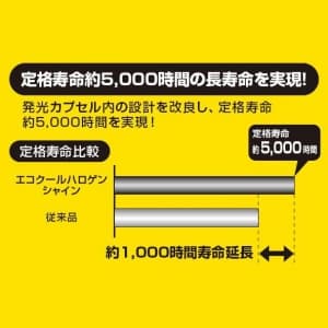 ヤザワ 【販売終了】UVカット機能付 ハロゲン電球 《エコクールハロゲン》 12V 75W形 中角 EZ10口金  JR12V45WUVMK5EZHA2A 画像3