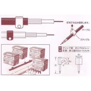 ヒノモト 同軸ケーブル用ステップル(白) 100個入 HDC-5W