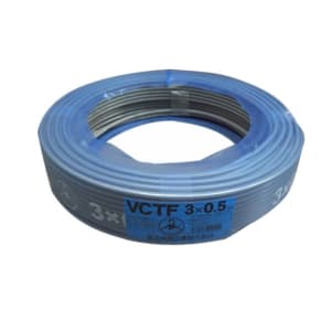 ビニルキャブタイヤ丸形コード 0.5㎟ 3心 100m巻 灰色 VCTF0.5SQ×3C×100mハイ