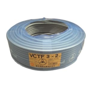 ビニルキャブタイヤ丸形コード 2.0㎟ 3心 100m巻 灰色 VCTF2.0SQ×3C×100mハイ