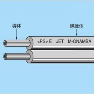 オーナンバ 【生産完了品】【切売販売】異色平形コード 0.75&#13215; 赤/黒 【切売販売】異色平形コード 0.75m? 赤/黒 VFF0.75SQアカ/クロ 画像2