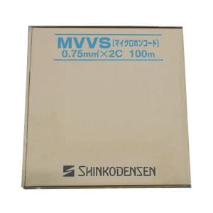 マイクロホン用ビニルコード 0.75㎟ 2心 100m巻 灰色 MVVS0.75SQ×2C×100m