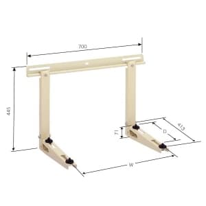 日晴金属 クーラーキャッチャー コンクリート壁面・2×4住宅用 ZAM?+粉体塗装 C-KG7