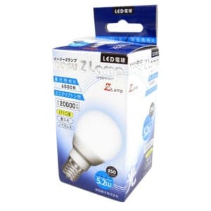 前田硝子 【生産完了品】LED電球 《easyZ Lamp》 ミニクリプトン形 全面発光タイプ 25W形相当 昼光色相当 全光束250lm E17口金  LDA5D-H-E17