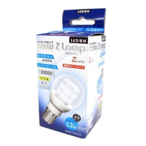 前田硝子 【生産完了品】LED電球 《easyZ Lamp》 ミニクリプトン形 全面発光タイプ 透明カバータイプ 25W形相当 昼光色相当 全光束310lm E17口金  LDA5D-H-E17-C