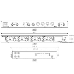 TOA ワイヤレスチューナー (スピーチ・ボーカル用) ダイバシティタイプ WTU-1830 2台内蔵  最大4台実装可能 ワイヤレスチューナー (スピーチ・ボーカル用) ダイバシティタイプ WTU-1830 2台内蔵  最大4台実装可能 WT-1824 画像2