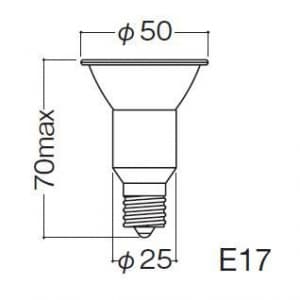 岩崎電気 【限定特価】アイ ダイクロクールハロゲンplus 省電力タイプ φ50 110V 50W形 狭角 E17口金 JDR110V30WUV/NK/H2/E17