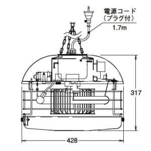 岩崎電気 【生産完了品】【受注生産品】電撃殺虫器 《アイ バーミンショッカー 屋外・軒下用》 捕虫ランプ FCL32SBL×1灯 電撃殺虫器 《アイ バーミンショッカー 屋外・軒下用》 捕虫ランプ FCL32SBL×1灯 DWCR32111 画像2