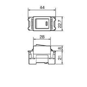 パナソニック フルカラースイッチ 埋込ほたるスイッチB 片切 ネームなし 15A 100V AC フルカラースイッチ 埋込ほたるスイッチB 片切 ネームなし 15A 100V AC WNH5151 画像2