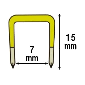 ヤザワ 【生産完了品】ステップル5/8 内幅7mm 釘長さ15mm 100本入 ST805P