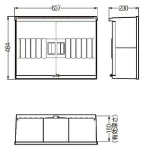 WB-6M (未来工業)｜ウオルボックス ヨコ型｜ウオルボックス｜電材堂