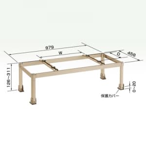 オーケー器材 【生産完了品】アルミ製据付架台 《アルミキーパー》 平置台 K-AH83CL