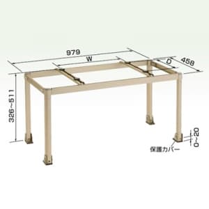 オーケー器材 【生産完了品】アルミ製据付架台 《アルミキーパー》 高置台 K-AH85CL