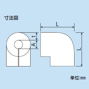 因幡電工 【生産完了品】断熱パイプカバー用エルボ継手 20mm厚 内径51mm 断熱パイプカバー用エルボ継手 20mm厚 内径51mm PMN-51-20L 画像2