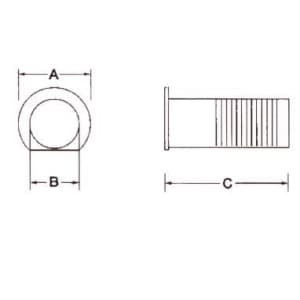 桃陽電線 ツバ付ウォールパイプ 適用コアドリル径65mm アイボリー ツバ付ウォールパイプ 適用コアドリル径65mm アイボリー WKP-60 画像2