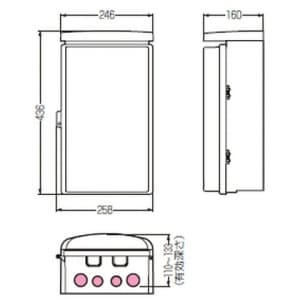 未来工業 ウオルボックス プラスチック製防雨スイッチボックス 屋根一体型 《タテ型》 ミルキーホワイト ウオルボックス プラスチック製防雨スイッチボックス 屋根一体型 《タテ型》 ミルキーホワイト WB-4DM 画像4