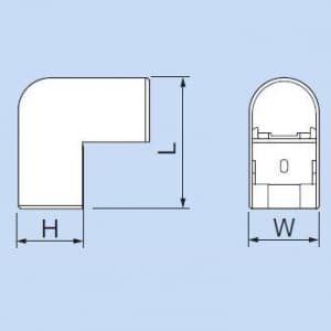 因幡電工 【限定特価】給水・給湯用配管化粧カバー 屋内用 《リフォームダクトJD》 立面アウトコーナー90° 給水・給湯用配管化粧カバー 屋内用 《リフォームダクトJD》 立面アウトコーナー90° JCO-25 画像3