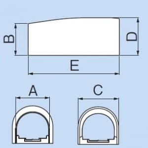 因幡電工 給水・給湯用配管化粧カバー 屋内用 《リフォームダクトJD》 異径ジョイント 給水・給湯用配管化粧カバー 屋内用 《リフォームダクトJD》 異径ジョイント JDR-25-20 画像3