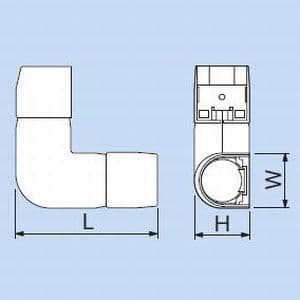 因幡電工 給水・給湯用配管化粧カバー 屋内用 《リフォームダクトJD》 自在エルボ 給水・給湯用配管化粧カバー 屋内用 《リフォームダクトJD》 自在エルボ JFE-20 画像3