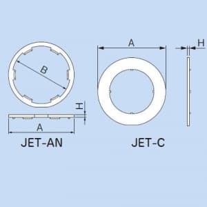 因幡電工 【限定特価】給水・給湯用配管化粧カバー 屋内用 《リフォームダクトJD》 水栓ボックス用アダプター 給水・給湯用配管化粧カバー 屋内用 《リフォームダクトJD》 水栓ボックス用アダプター JET-C 画像3