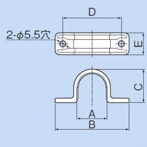 因幡電工 【生産完了品】両サドル 適合サヤパイプ:IS-30-B/IS-30-P  ISD-30 画像3